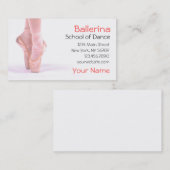 Carte De Visite Instructeur de danse Ballerina (Devant / Derrière)
