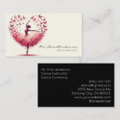 Carte De Visite Instructeur de danse Ballet Ballerina Enseignant (Devant / Derrière)
