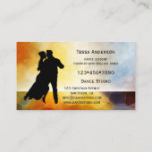 Carte de visite instructeur de danse de salle de b (Dos)