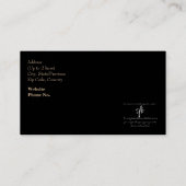 Carte De Visite Instructeur de danse de salle de bal Cava Rosa Slo (Dos)