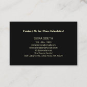 Carte De Visite Instructeur de danse du ventre tribal foncé Sepia  (Dos)