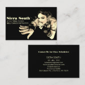 Carte De Visite Instructeur de danse du ventre tribal foncé Sepia  (Devant / Derrière)