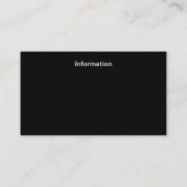 Carte De Visite Instructeur de danse, école, Interprète (Dos)