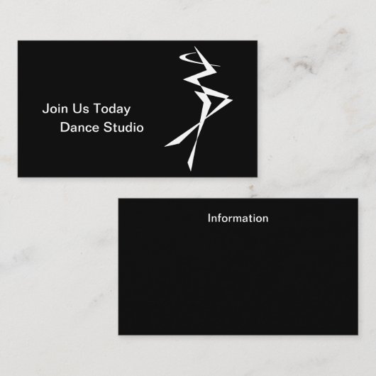 Carte De Visite Instructeur de danse, école, Interprète (Devant / Derrière)