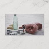 Carte De Visite Instructeur de fitness sur blanc (Dos)