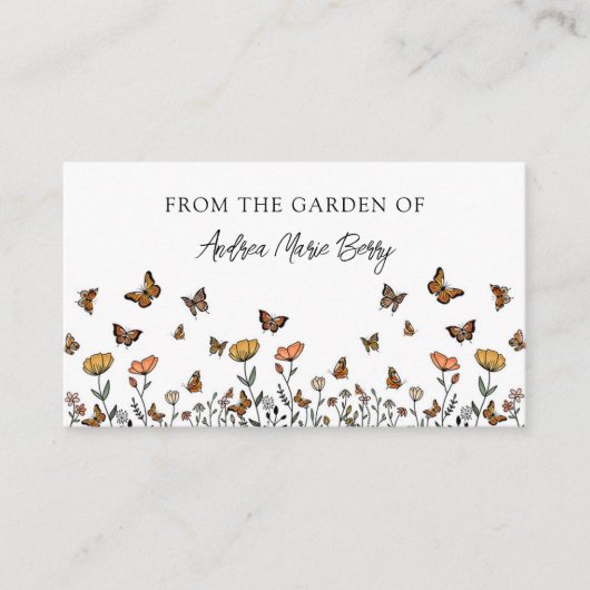 Carte de visite instructeur de fleurs de serre (Devant)