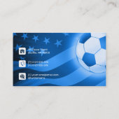 Carte De Visite Instructeur de football | Bleu Coach (Dos)