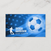 Carte De Visite Instructeur de football | Bleu Coach (Devant)