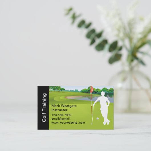 Carte de visite instructeur de golf (Debout devant)