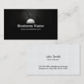 Carte De Visite Instructeur de golf à la Dark Modern (Devant / Derrière)
