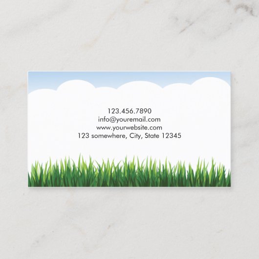 Carte de visite instructeur de golf Blue Sky & Gra (Dos)