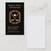 Carte De Visite Instructeur de golf classe (Devant / Derrière)