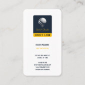 Carte De Visite Instructeur de golf | Cours de golf professionnel (Devant)