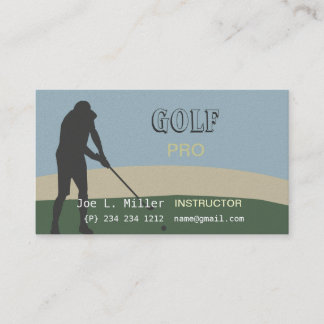 Carte De Visite Instructeur de golf de golfeur de sport de