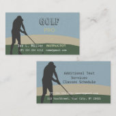 Carte De Visite Instructeur de golf de golfeur de sport de (Devant / Derrière)