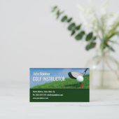 Carte De Visite Instructeur de golf Golfer Putter Nouveau design (Debout devant)