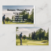 Carte De Visite Instructeur de golf Golfing Golfing Custom Busines (Devant / Derrière)