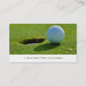 Carte De Visite Instructeur de golf Green Grass | Meilleurs sports (Dos)