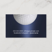 Carte De Visite Instructeur de golf Marine Blue Professional Sport (Dos)