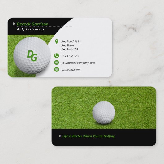 Carte De Visite Instructeur de golf | Master Sport (Devant / Derrière)