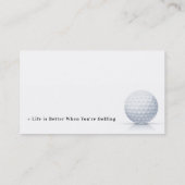Carte De Visite Instructeur de golf | Meilleur Club (Dos)