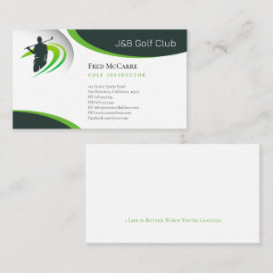 Carte De Visite Instructeur de golf Meilleurs sports