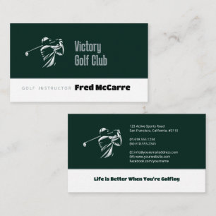 Carte De Visite Instructeur de golf Meilleurs sports