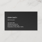 Carte De Visite Instructeur de golf Modern Metal Sport professionn (Dos)