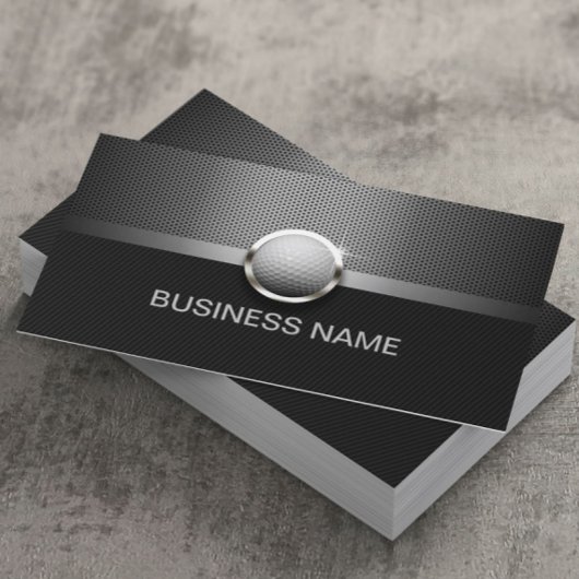 Carte De Visite Instructeur de golf Modern Metal Sport professionn