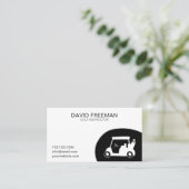 Carte De Visite Instructeur de golf Panier de golf unique noir et (Debout devant)