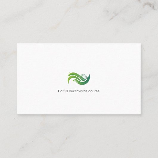 Carte De Visite Instructeur de golf | Professeur professionnel (Dos)