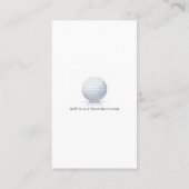 Carte De Visite Instructeur de golf | Professeur professionnel (Dos)