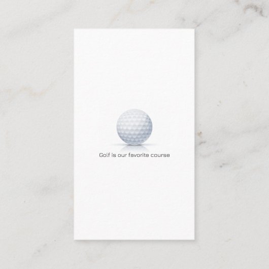 Carte De Visite Instructeur de golf | Professeur professionnel (Dos)