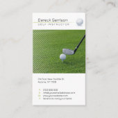 Carte De Visite Instructeur de golf | Professeur professionnel (Devant)