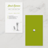 Carte De Visite Instructeur de golf | Professeur professionnel (Devant / Derrière)