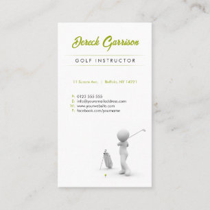 Carte De Visite Instructeur de golf Professeur professionnel