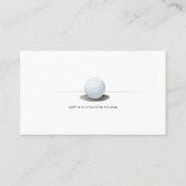 Carte De Visite Instructeur de golf | Professeur professionnel (Dos)