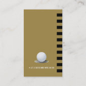 Carte De Visite Instructeur de golf | Professional Golf Lessons Go (Dos)
