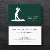 Carte De Visite Instructeur de golf Professional Modern Green Spor