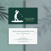 Carte De Visite Instructeur de golf Professional Modern Green Spor
