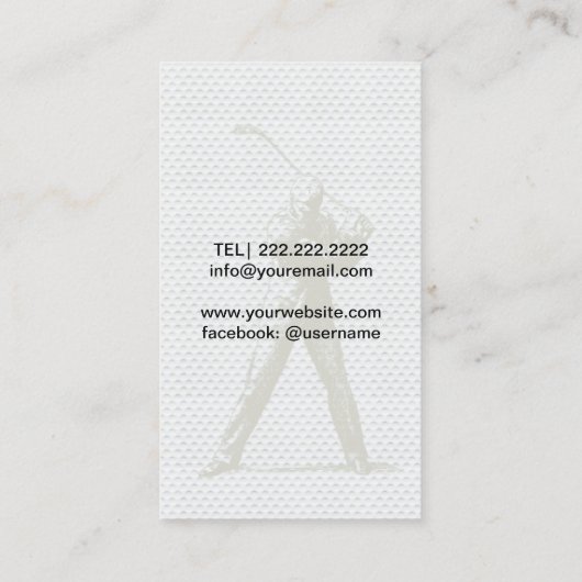 Carte De Visite Instructeur de golf professionnel (Dos)
