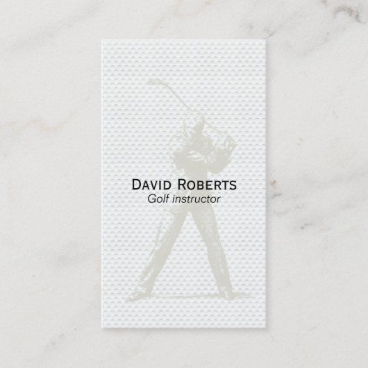 Carte De Visite Instructeur de golf professionnel (Devant)