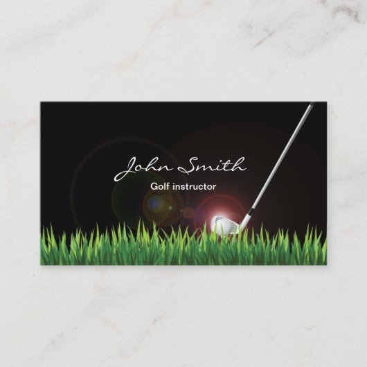 Carte De Visite Instructeur de golf professionnel (Devant)