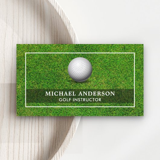 Carte De Visite Instructeur de golf professionnel de terrain de go