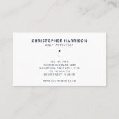 Carte De Visite Instructeur de golf Professionnel Humoristique Sim (Dos)