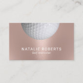 Carte De Visite Instructeur de golf Rose Gold Sport professionnel (Devant)