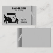 Carte De Visite Instructeur de golf Simple Cart Silhouette Grey (Devant / Derrière)