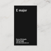Carte De Visite Instructeur de guitare E Major (Dos)