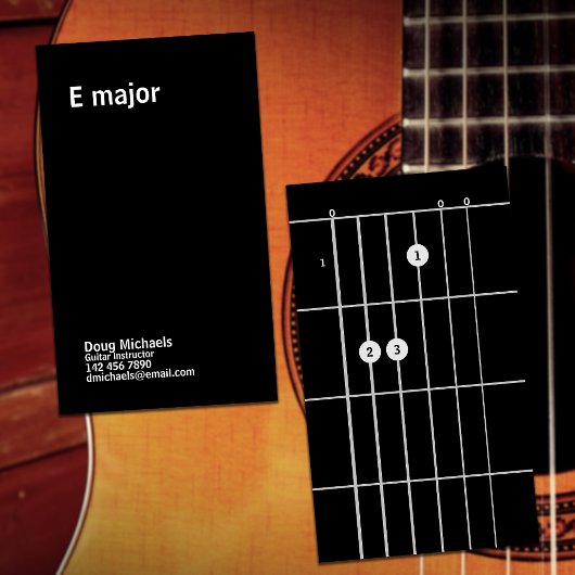 Carte De Visite Instructeur de guitare E Major