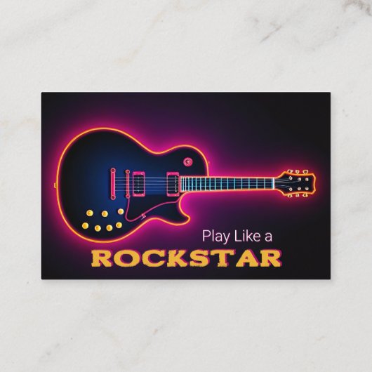 Carte De Visite Instructeur de guitare électrique (Dos)